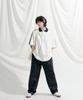 JEMUT Forward Oversized Collared Short Sleeve T-Shirt Ivory Oyst2559