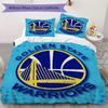 Golden State Warriors Pattern Bedding Uilt Set Uilt Cover Pillowcase Home Decoration Birthday Gift (1 * Duvet Cover + 2 * Pillowcase Without Core)