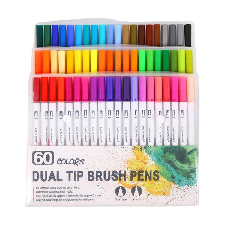36/48/60/72/100 Colors Watercolour Marker Brush Pen Set Hand Lettering Pen Watercolor Pen Felt Tip Pen