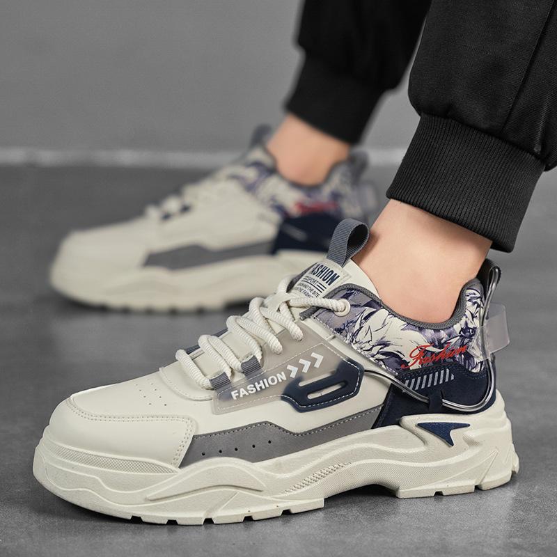 Men's Shoes Four Seasons New Casual Shoes Fashionable Men's Lace-up Sports Shoes Korean Version Personalized Student Tide Shoes
