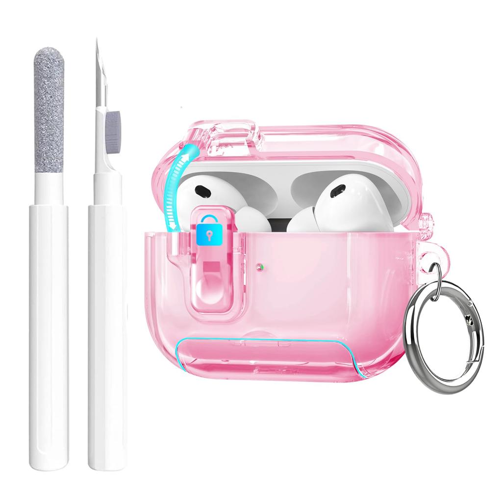 Phone Stand for Airpods Pro 3 Secure Lock Case for Airpods Pro 3rd Generation   Earphone Case for Airpods Pro 3 with Cleaner Pen