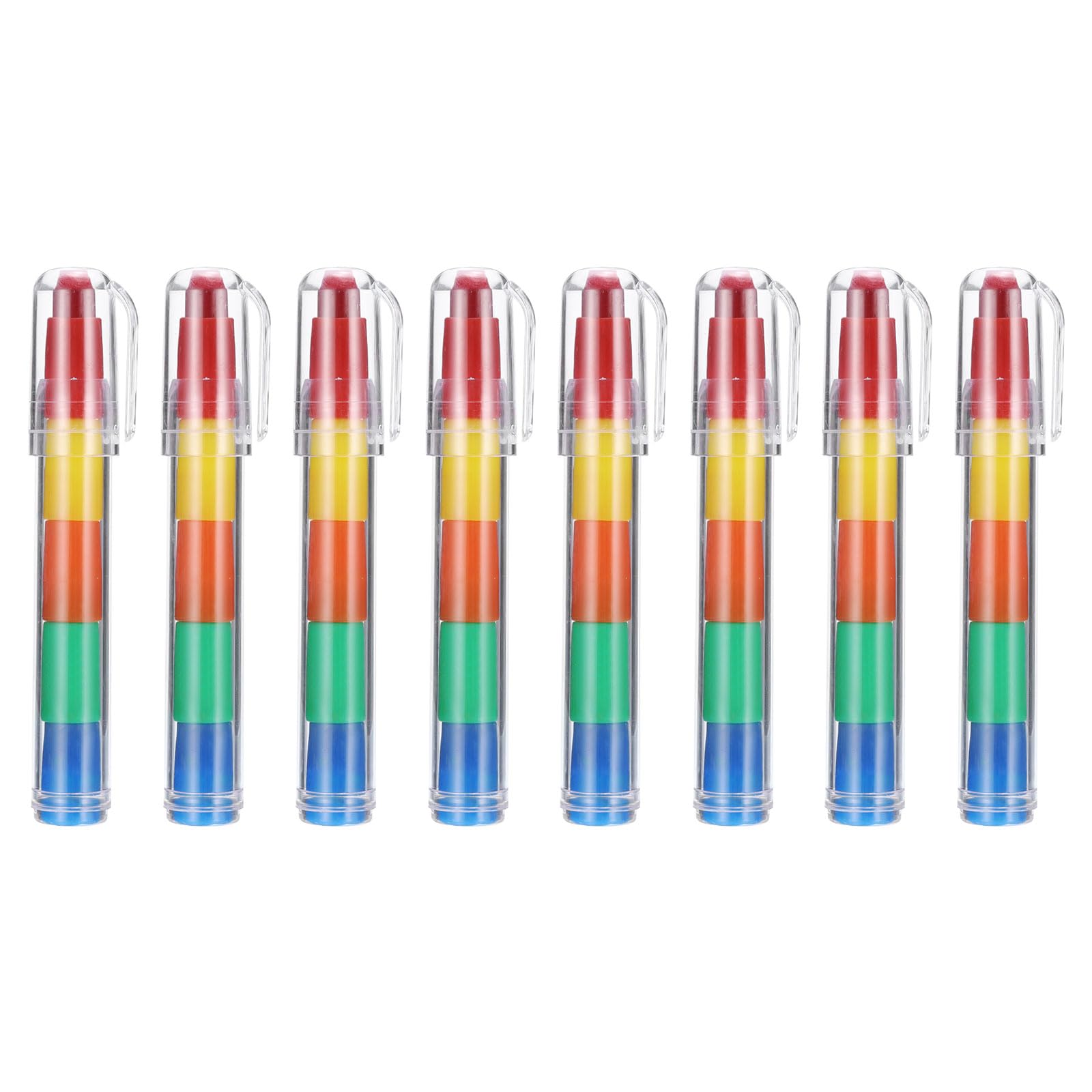 

PATIKIL Stacking Crayons 8 шт. 5 цветов, складные круглые мелки для рисования для дома, офиса, вечеринки, художественных принадлежностей для рисования, обучения