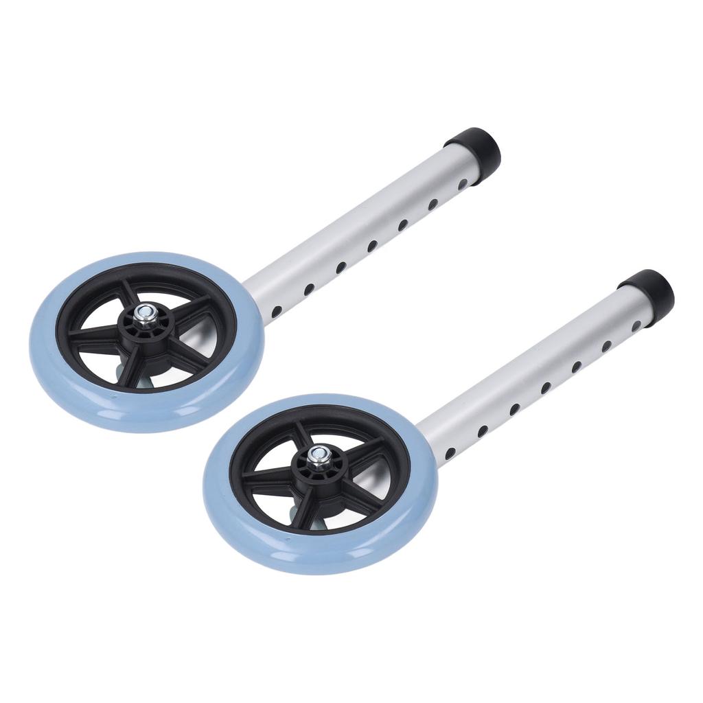 2ks Univerzální kolečka na chodítko Nerezové nohy Příslušenství k rollátoru Kolečka na chodítko