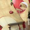 Apple Red Ladybug Weaving Window Treatment Tulle Modern Sheer Curtains for Kitchen Living Room the Bedroom Curtains Decoration