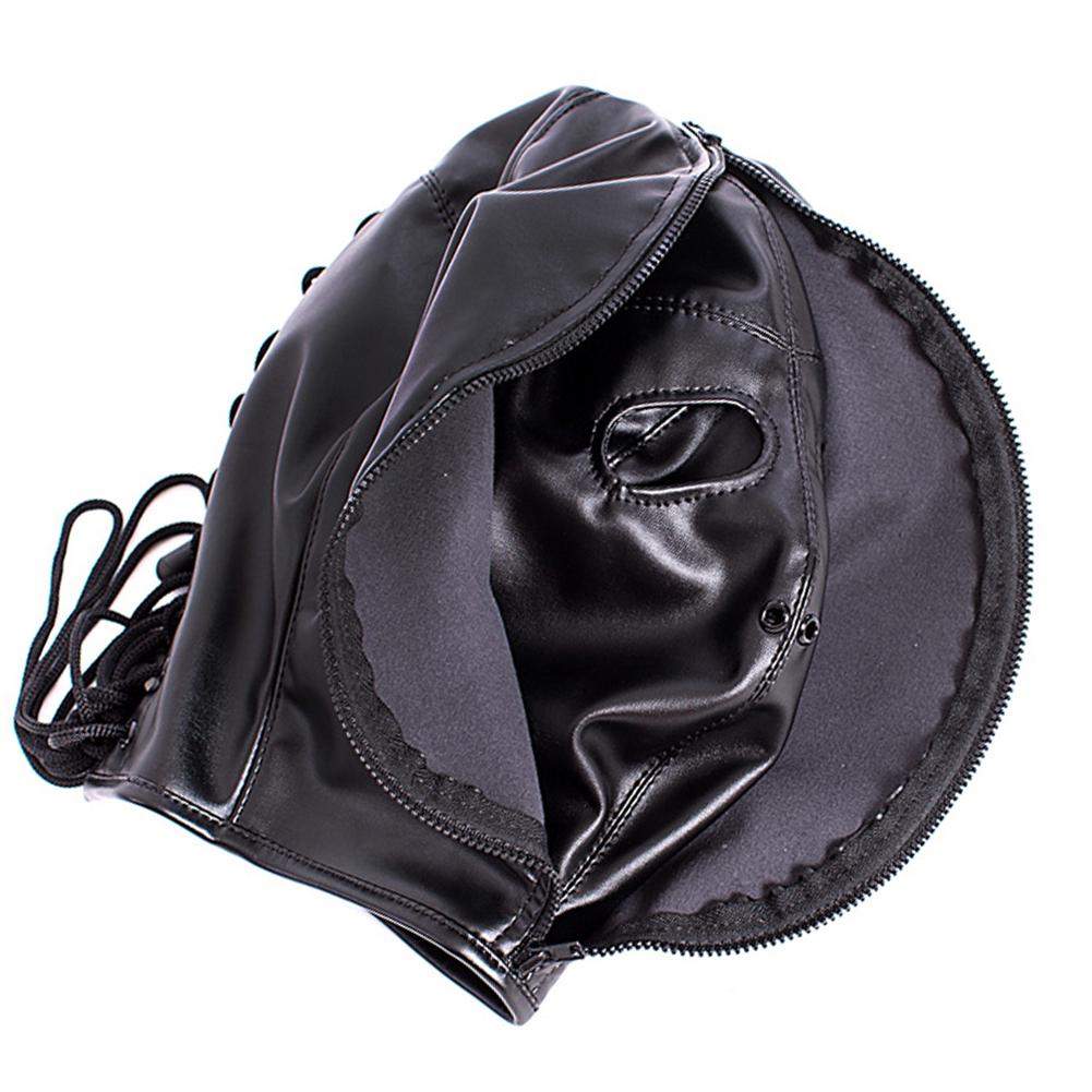 Hood Zipper Double Erotic Layer Mask Sex Toy