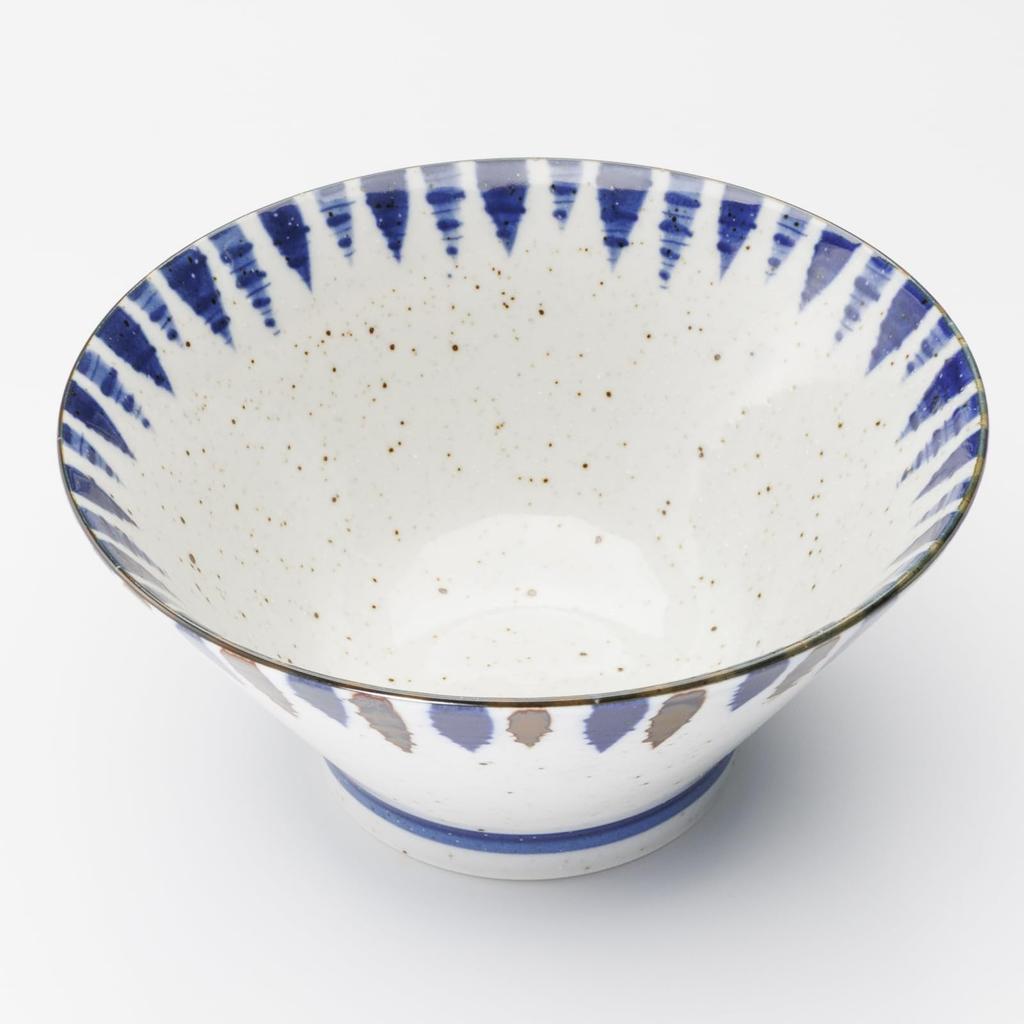 Mino-Keramikgeschirr beinhaltet Reis und Nudeln ca. 19 cm Mikrowellen- und spülmaschinenfest hergestellt in Produktnummer 564609 "Fuchi Tokusa" Set, Paar,