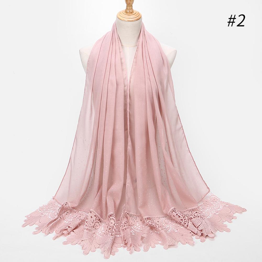 

Women Fashion Elegant Lace Long Soft Scarf Wrap Shawl Scarves Sunscreen Beach Towel #2 85*180CM#1