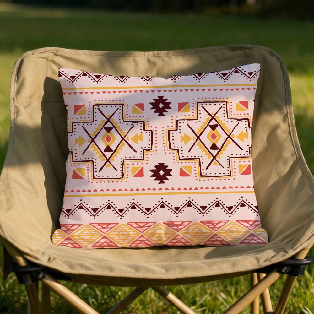 Bohemian Ethnic Prints Cushion Cover Soft Reversible  Durable Pillow Cover  MultiScene Use for Home  Car Daily Comfort
