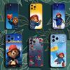 Cute P-Paddington B-Bear Phone Case For iPhone 17,16,15,14,13,12,Pro,Max,Plus,E,SE4,Air,Mini Black Soft Box