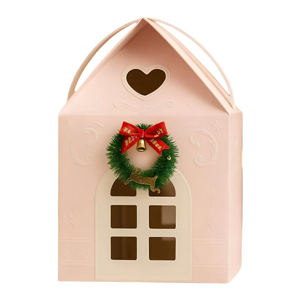 Christmas Wonderland Cottage Gift Box with Handle 3D Pop Up Christmas House Gift Boxes for Treats Desserts Fancy Cookie