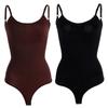 Seamless Shaping Bikini Thong Bodysuit with Waist and Tummy Control, Strapless, Form-Fitting Shaper