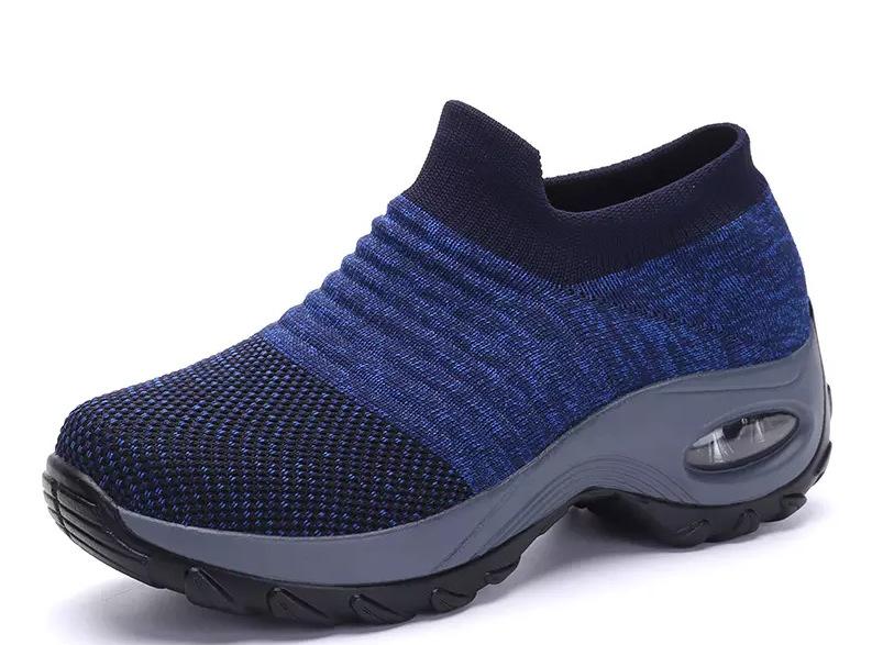 E-commerce large size women's shoes air cushion flying woven sports shoes foot shoes casual shoes socks shoes