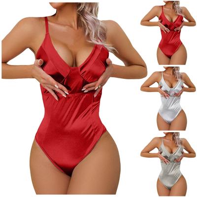 Women's Fashion Sexy Elastic Color Ding Slim Sexy Jumpsuit Underwear Suspender