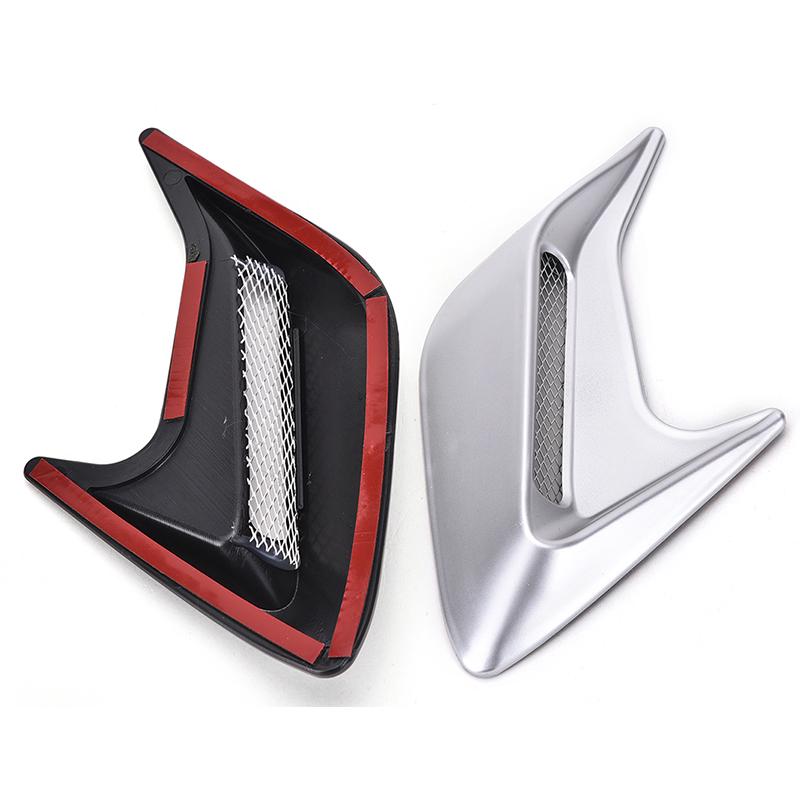 2 Pcs Car Simulation Side Vents Decorative Air Flow Intake Hood Vents