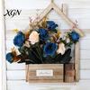 Rustic Home Wall Decoration Wooden Planter, Creative Hanging Flower Pot Basket for Indoor Plants Decorative Faux Flowers, Decor Living Room