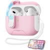 Applicable Airpodspro3 Protective Case Airpods4 Earphone Case Pro Second Generation Bullet Cover Bracket Earphone Case