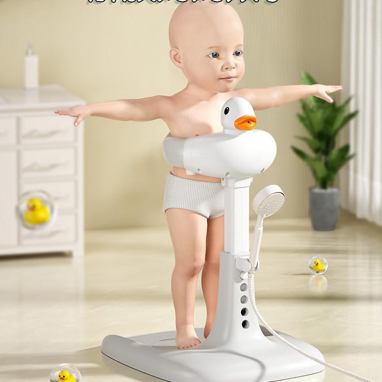 Adjustable Baby Bath Rack for Sitting/Standing in L-Shaped Tub