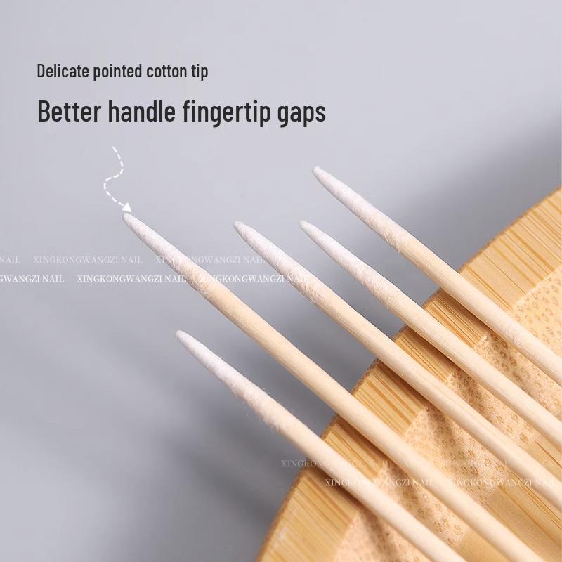 Bavlněné tyčinky proti přetékání pro nail art pro čisté drážky a odstraňování nečistot
