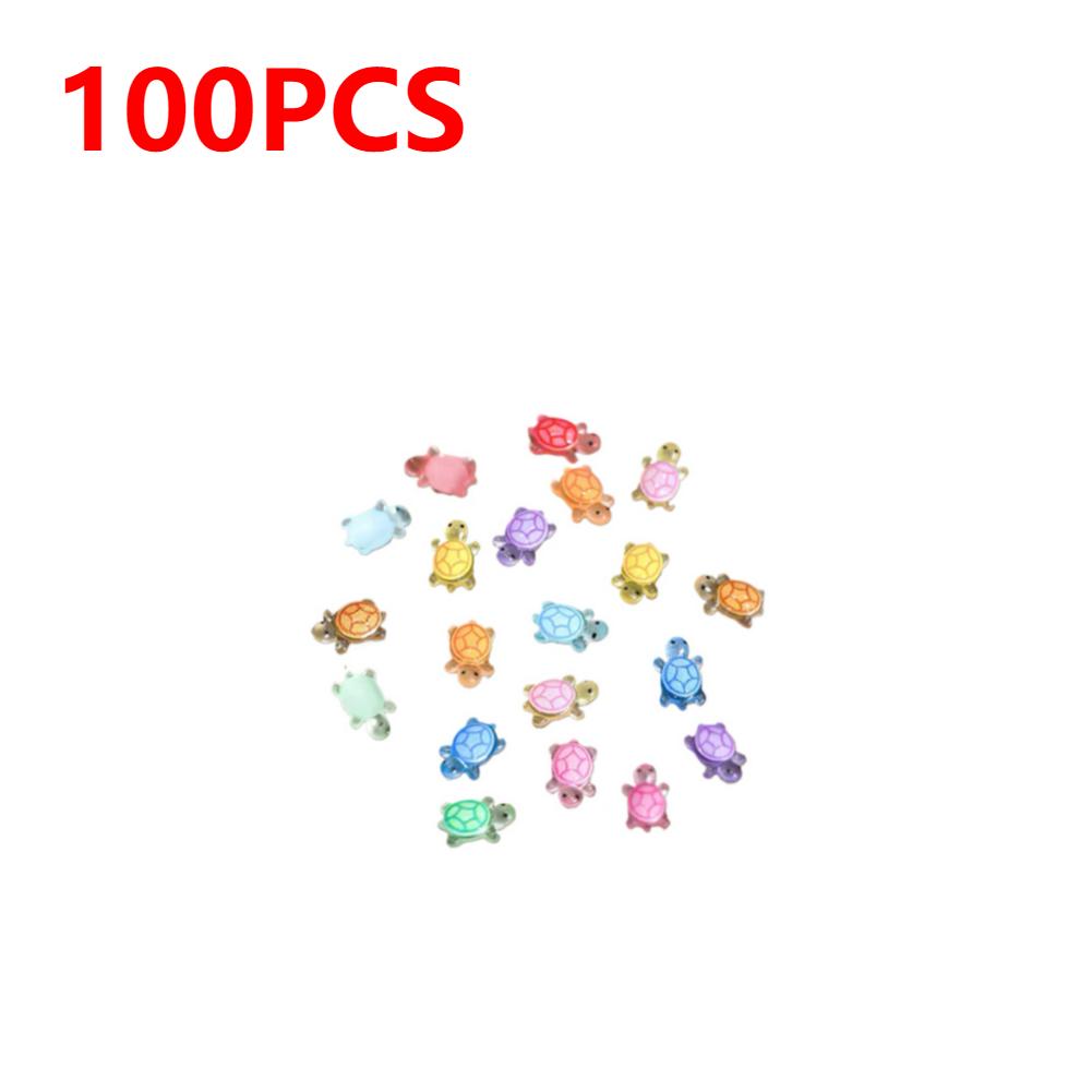 100-500Pcs Mini Resin Turtles Night Glow Turtle Figurines Realistic Glow in The Night Turtle Miniatures Home Decoration Accesso