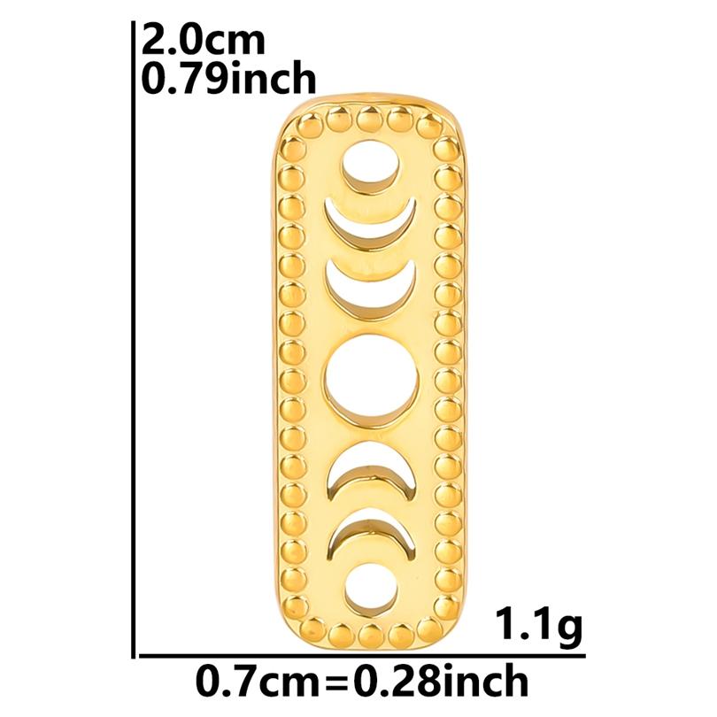 6 szt. Klasyczny Wisiorek Księżyc Pozłacany Prawdziwym Złotem 18K Stal Nierdzewna Zawieszki Do Tworzenia Biżuterii Luna Gwiazda Sowa Czarownica Zawieszka DIY Breloque