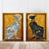 Vintage Ägyptische Haustier Katze Retro Leinwand Gemälde Altes Ägypten Pharao Goldene Luxus Klassische Kunst Poster Drucke Home Wand Dekor