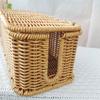 Elegant Handcrafted PE Woven Desktop Organiser Basket For Charger And Cables Waterproof Power Strips Holder