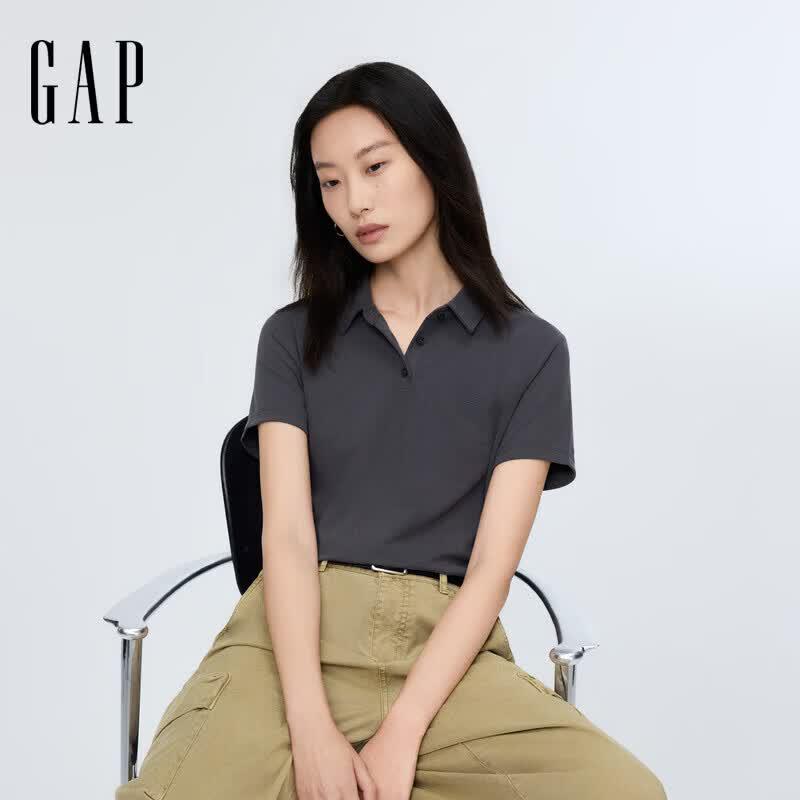 GAP Women s Short Sleeve Embroidered Logo Polo Shirt XS