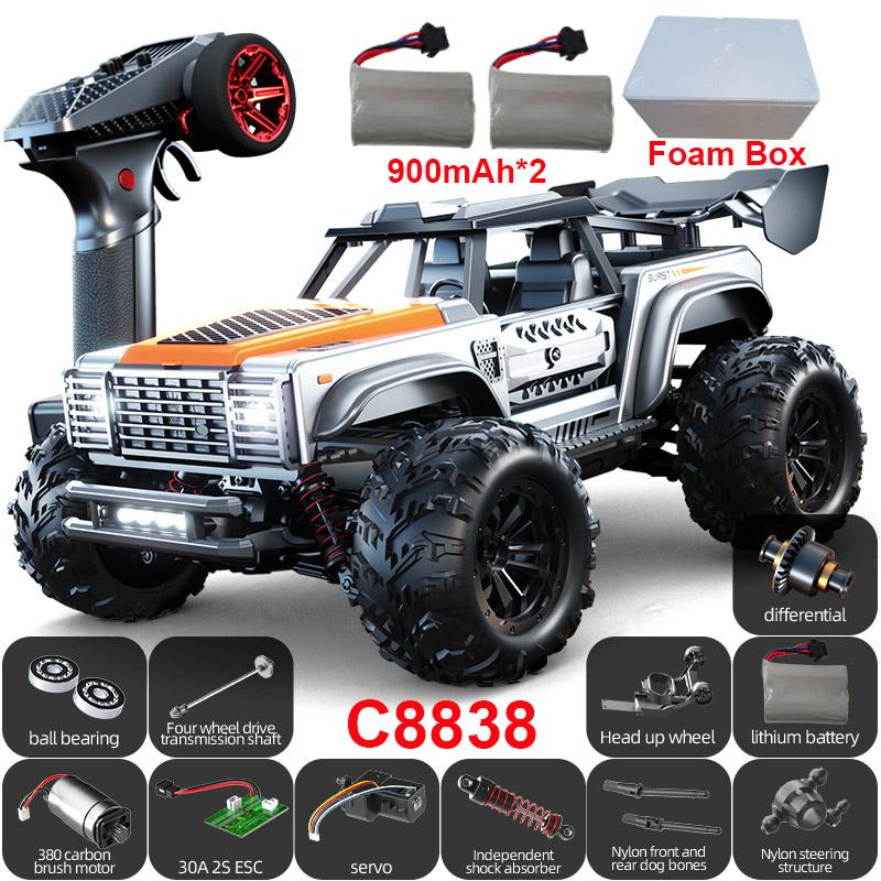 JJRC C8837 C8838 1/14 RC Car 4WD 2.4G Remote Control Car High Speed Off-road LED RC Truck Smart RC Toys Hobby As Gift