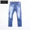 S74LB0675 TIDY BIKER JEAN / Tidy Biker Jean Blue Button Fly Painted Damaged Denim Pants Bottoms 46 blueUsed