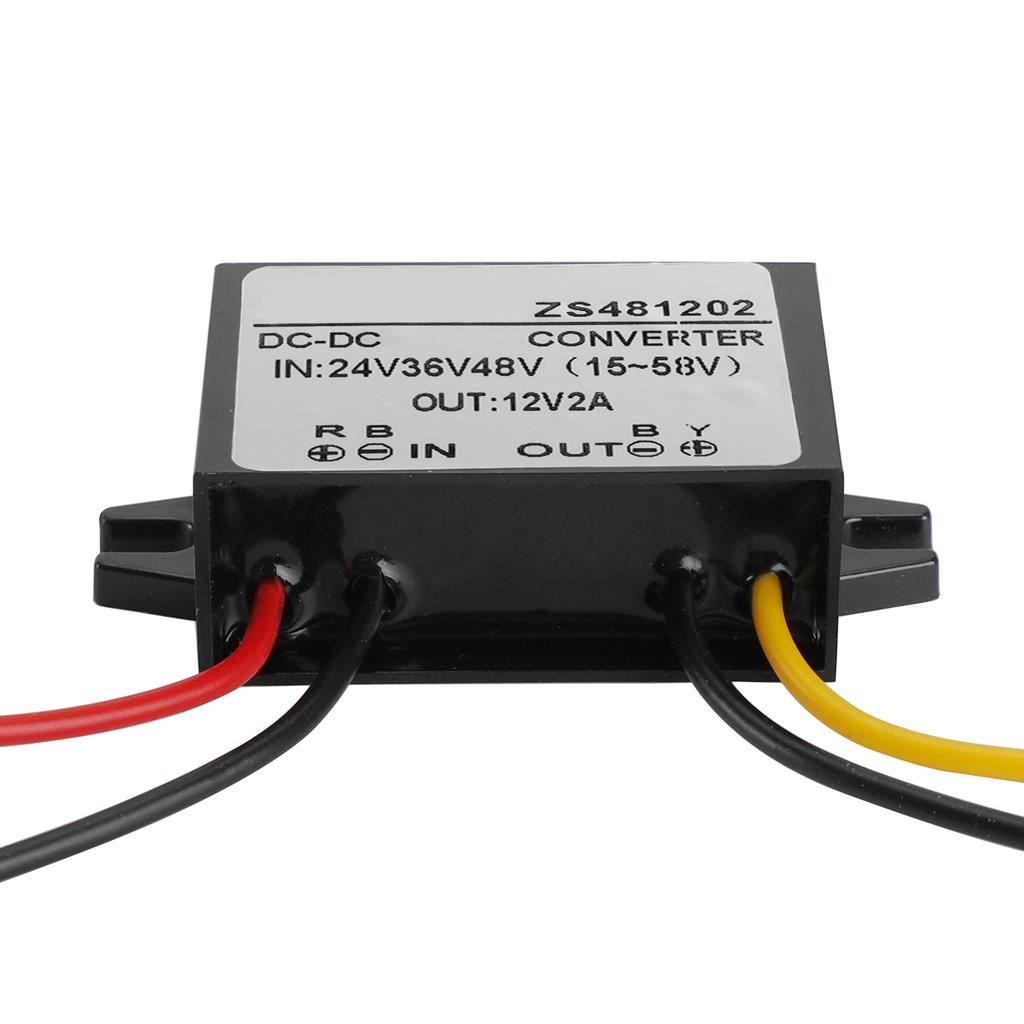 Waterproof Buck Step Down Converter DC24V 36V 48V to DC12V 2A Car Power Module