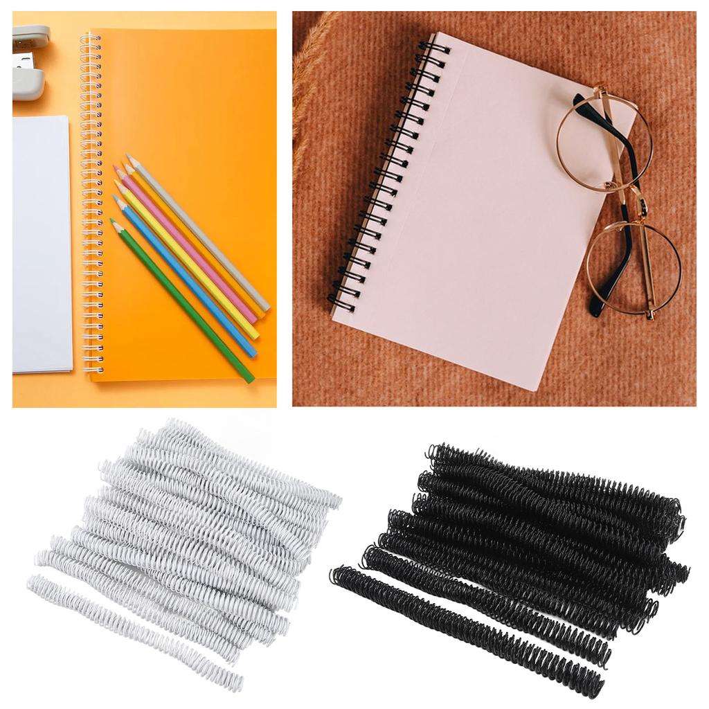 100PCS Spiral Binding Coils 16mm Diameter 48 Teeth 4:1 Binder Combs Spines for Paper