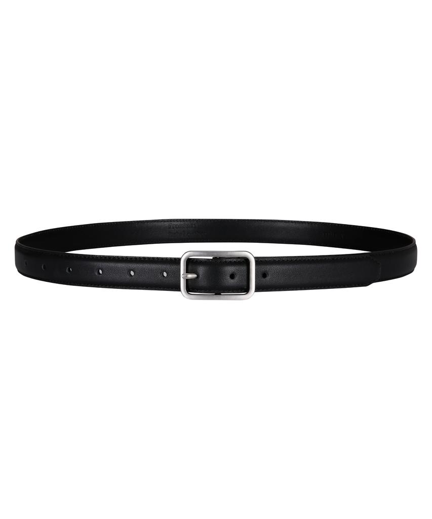 MINAV [Fashion Planet X Minav] Semi-Square Real Leather Belt [Black]
