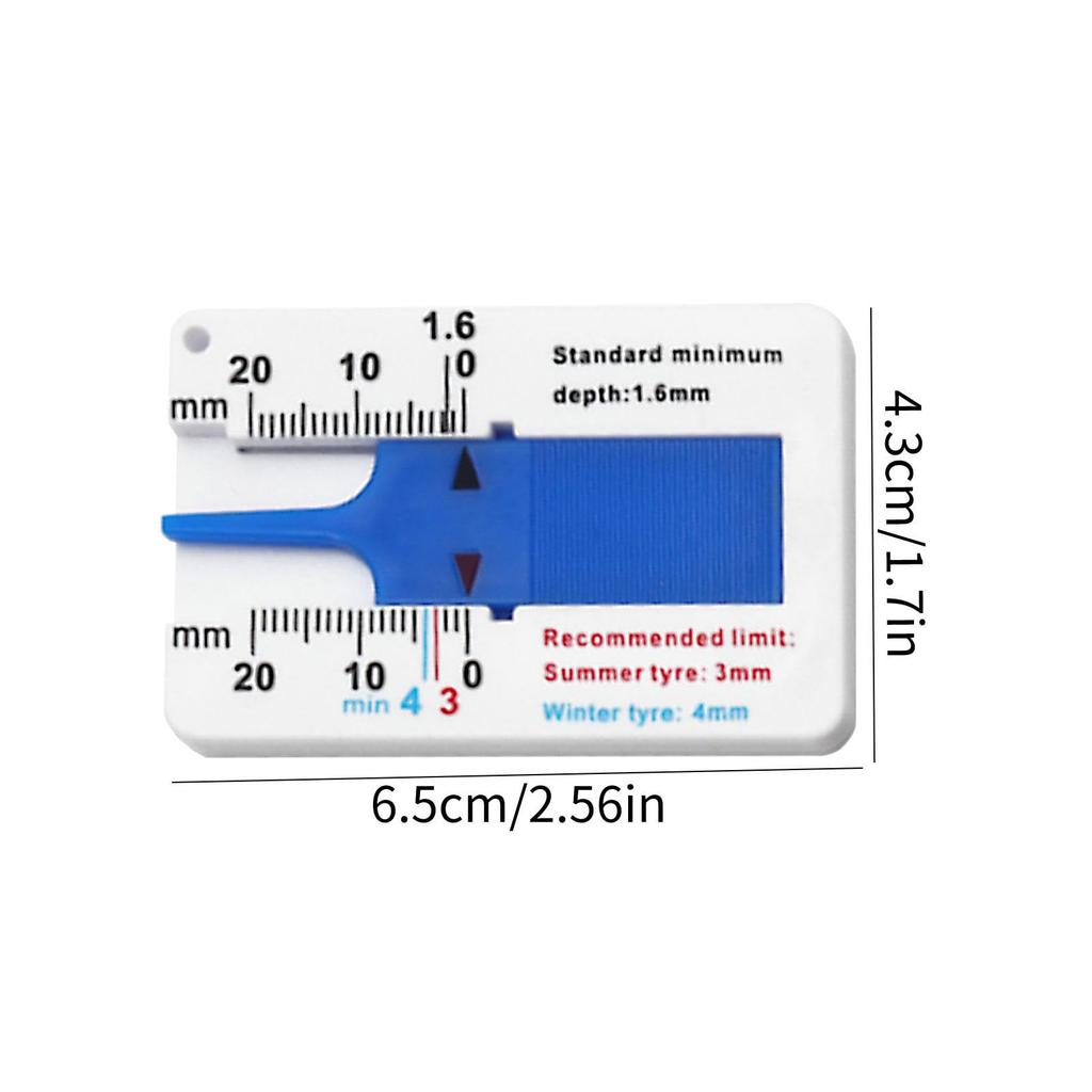 Car Inspection Tool Tire Tread Depth Gauge Ruler for Accurate Thickness Measurement Uses for Vehicle Tyre Maintenance Check
