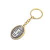 Ancient Oval Virgin Holy Father Saint Benedict Exorcism Ancient Silver Pendant Catholic Relic Keychain Religious Ornaments Church Gifts