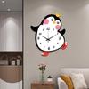 Little Penguin Wall Clock Home Bedroom Cartoon Clock Children's Room Living Room Wall Clock Creative Clock Wall