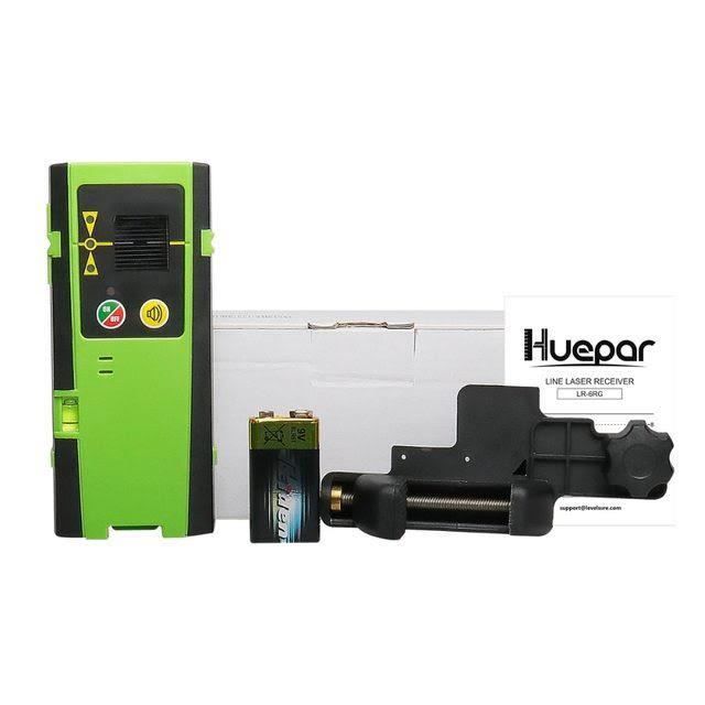 Laserový detektor - Huepar - LR-6RG - Digitální přijímač - Zelený a červený laser - Dosah 60 m