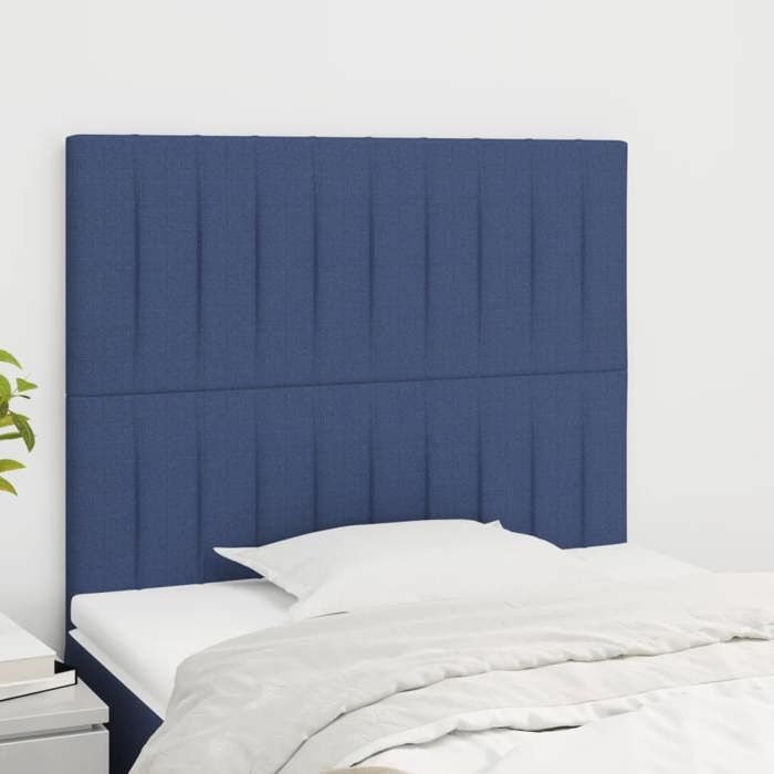 Maison Exclusive - Tête de lit Bleu 100x5x118/128 cm Tissu