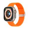 Luxury Loop Wave Buckle Bamboo Joint Silicone for Samsung Watch Strap 22mm Push Button Watch Band for Apple Watch