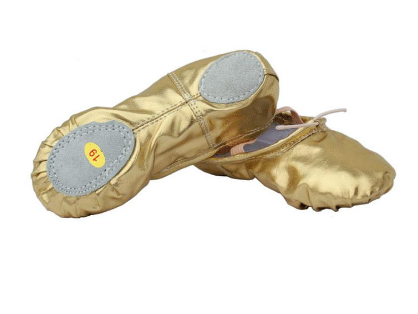 Gold Girls' Ballet & Dance Shoes with Soft Sole