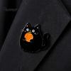 Cat Hat Badge Cartoon Alloy Brooch Pin, Mini Enamel Animal Shape Ornament Clothing Jewelry Accessory for Women Men Decoration Pin