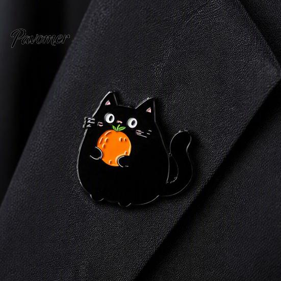 Cat Hat Badge Cartoon Alloy Brooch Pin, Mini Enamel Animal Shape Ornament Clothing Jewelry Accessory for Women Men Decoration Pin