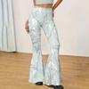 Pantaloni Yoga Donna a Zampa Vita Alta - Pantaloni Lunghi Casual Slim Fit per Uso Quotidiano
