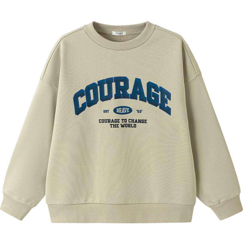Balabala Balaone Kids Unisex Letter Print Round Neck Sweatshirt 165