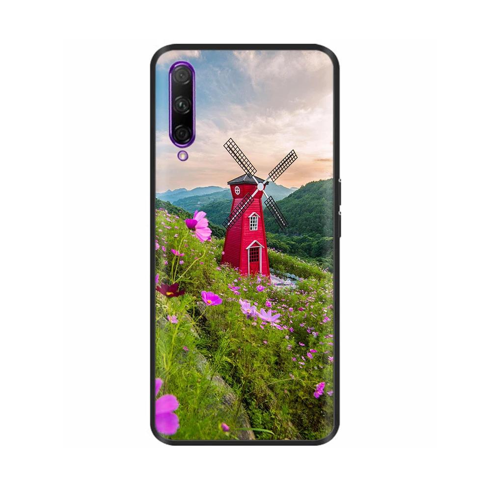 Black Silicone Case For Huawei P Smart Pro Case Cute Soft Cover for Huawei P Smart Pro Fundas PSmart Pro Protective Shell Capas