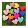 Matte Color 36mm Resin Planar Heart Flatback Cabochon for Brooch Key Chain Making Accessory Scrapbook Ornament