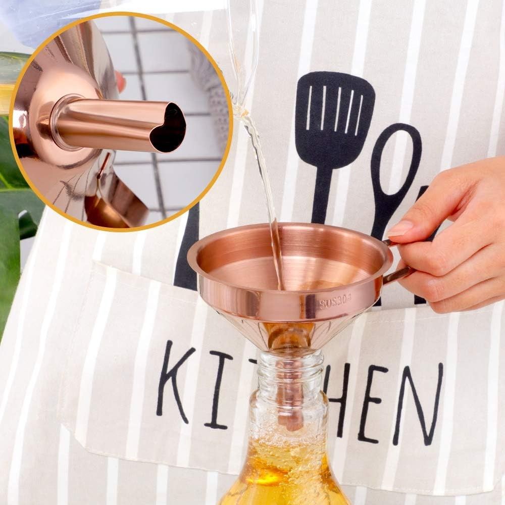 Anti-slip Handle Kitchen Funnels Detachable Strainer Funnel for Filling Small Bottles  Bottle