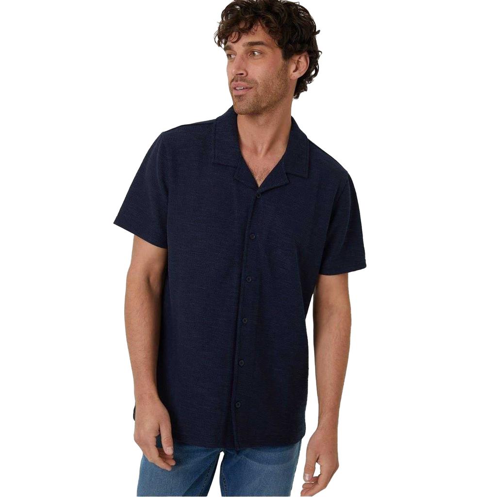 Threadbare Mens Antti Relaxed Fit Short-Sleeved Shirt