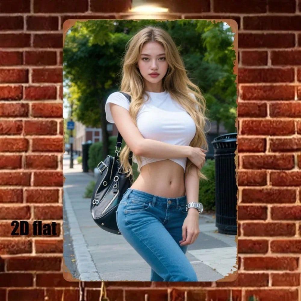 Vintage Retro Metal Tin Sign 8x12in Rustproof Street Style Wall Decor for Living Room Game Room
