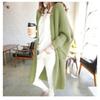 Autumn and Winter  Women's Sweater Cardigan Jacket Medium Long Loose Casual with Bat Sleeves Irregular Design
