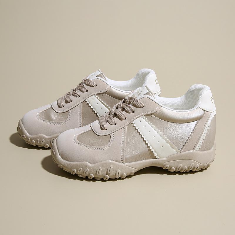 Thick-soled inner height increase ballet style mesh breathable moral training shoes women's shoes 2025 new spring and autumn Forrest Gump shoes littl